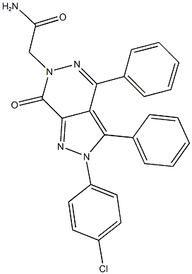 2-[2-(4-chlorophenyl)-7-oxo-3,4-diphenyl-2,7-dihydro-6H-pyrazolo[3,4-d]pyridazin-6-yl]acetamide 구조식 이미지