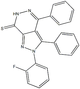 2-(2-fluorophenyl)-3,4-diphenyl-2,6-dihydro-7H-pyrazolo[3,4-d]pyridazine-7-thione 구조식 이미지