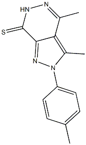 3,4-dimethyl-2-(4-methylphenyl)-2,6-dihydro-7H-pyrazolo[3,4-d]pyridazine-7-thione Structure