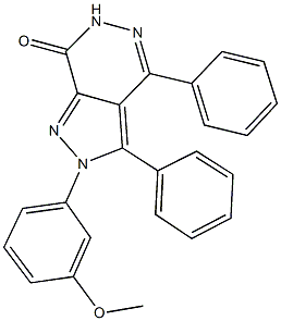 2-(3-methoxyphenyl)-3,4-diphenyl-2,6-dihydro-7H-pyrazolo[3,4-d]pyridazin-7-one 구조식 이미지