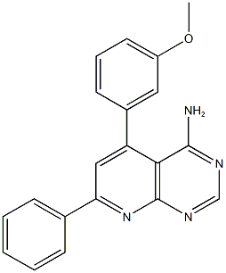 5-(3-methoxyphenyl)-7-phenylpyrido[2,3-d]pyrimidin-4-ylamine Structure