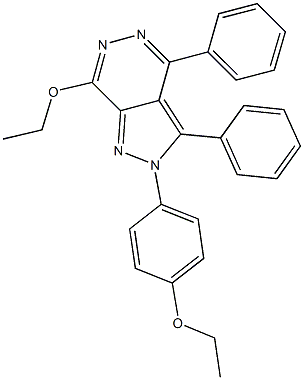 7-ethoxy-2-(4-ethoxyphenyl)-3,4-diphenyl-2H-pyrazolo[3,4-d]pyridazine 구조식 이미지