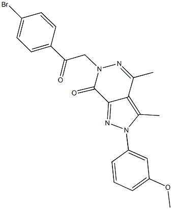 6-[2-(4-bromophenyl)-2-oxoethyl]-2-(3-methoxyphenyl)-3,4-dimethyl-2,6-dihydro-7H-pyrazolo[3,4-d]pyridazin-7-one 구조식 이미지