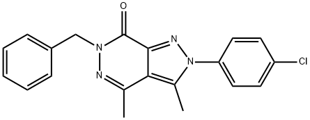 6-benzyl-2-(4-chlorophenyl)-3,4-dimethyl-2,6-dihydro-7H-pyrazolo[3,4-d]pyridazin-7-one Structure