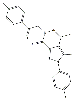 6-[2-(4-fluorophenyl)-2-oxoethyl]-3,4-dimethyl-2-(4-methylphenyl)-2,6-dihydro-7H-pyrazolo[3,4-d]pyridazin-7-one Structure