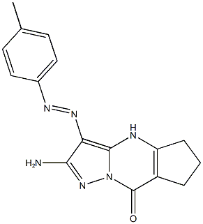 2-amino-3-[(4-methylphenyl)diazenyl]-4,5,6,7-tetrahydro-8H-cyclopenta[d]pyrazolo[1,5-a]pyrimidin-8-one Structure