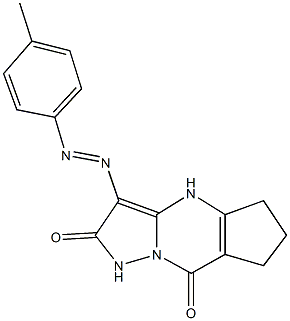 3-[(4-methylphenyl)diazenyl]-4,5,6,7-tetrahydro-1H-cyclopenta[d]pyrazolo[1,5-a]pyrimidine-2,8-dione Structure