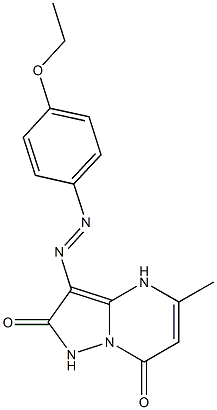 3-[(4-ethoxyphenyl)diazenyl]-5-methylpyrazolo[1,5-a]pyrimidine-2,7(1H,4H)-dione 구조식 이미지