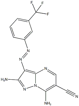 2,7-diamino-3-{[3-(trifluoromethyl)phenyl]diazenyl}pyrazolo[1,5-a]pyrimidine-6-carbonitrile 구조식 이미지