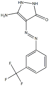 5-amino-4-{[3-(trifluoromethyl)phenyl]diazenyl}-1,2-dihydro-3H-pyrazol-3-one 구조식 이미지