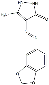 5-amino-4-(1,3-benzodioxol-5-yldiazenyl)-1,2-dihydro-3H-pyrazol-3-one Structure
