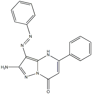 2-amino-5-phenyl-3-(phenyldiazenyl)pyrazolo[1,5-a]pyrimidin-7(4H)-one Structure