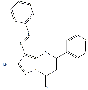 2-amino-5-phenyl-3-(phenyldiazenyl)pyrazolo[1,5-a]pyrimidin-7(4H)-one 구조식 이미지