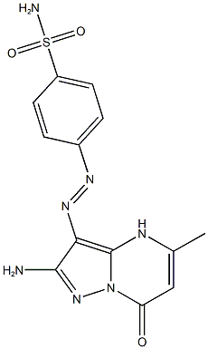 4-[(2-amino-5-methyl-7-oxo-4,7-dihydropyrazolo[1,5-a]pyrimidin-3-yl)diazenyl]benzenesulfonamide 구조식 이미지