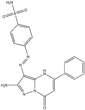 4-[(2-amino-7-oxo-5-phenyl-4,7-dihydropyrazolo[1,5-a]pyrimidin-3-yl)diazenyl]benzenesulfonamide Structure