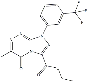 ethyl 6-methyl-5-oxo-1-[3-(trifluoromethyl)phenyl]-1,5-dihydro[1,2,4]triazolo[3,4-c][1,2,4]triazine-3-carboxylate 구조식 이미지