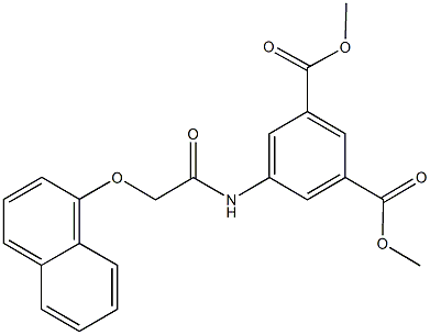 dimethyl 5-{[(1-naphthyloxy)acetyl]amino}isophthalate Structure