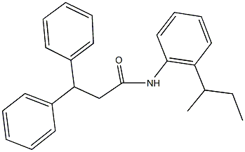 N-(2-sec-butylphenyl)-3,3-diphenylpropanamide Structure