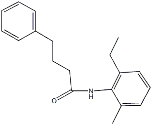 N-(2-ethyl-6-methylphenyl)-4-phenylbutanamide 구조식 이미지