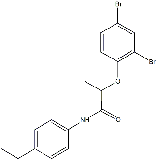 2-(2,4-dibromophenoxy)-N-(4-ethylphenyl)propanamide Structure