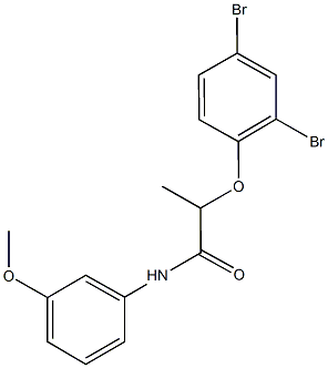 2-(2,4-dibromophenoxy)-N-(3-methoxyphenyl)propanamide Structure