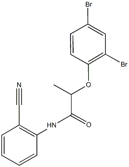 N-(2-cyanophenyl)-2-(2,4-dibromophenoxy)propanamide Structure