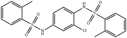 N-(2-chloro-4-{[(2-methylphenyl)sulfonyl]amino}phenyl)-2-methylbenzenesulfonamide 구조식 이미지