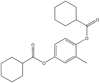 4-[(cyclohexylcarbonyl)oxy]-2-methylphenyl cyclohexanecarboxylate 구조식 이미지