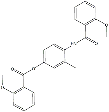 4-[(2-methoxybenzoyl)amino]-3-methylphenyl 2-methoxybenzoate 구조식 이미지