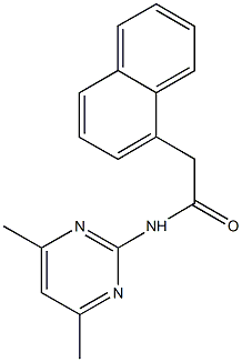 N-(4,6-dimethyl-2-pyrimidinyl)-2-(1-naphthyl)acetamide 구조식 이미지