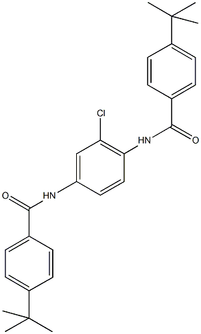 4-tert-butyl-N-{4-[(4-tert-butylbenzoyl)amino]-2-chlorophenyl}benzamide 구조식 이미지