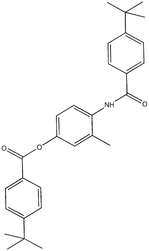 4-[(4-tert-butylbenzoyl)amino]-3-methylphenyl 4-tert-butylbenzoate Structure