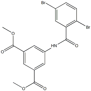 dimethyl 5-[(2,5-dibromobenzoyl)amino]isophthalate Structure