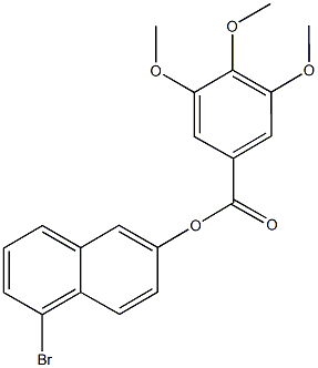 5-bromo-2-naphthyl 3,4,5-trimethoxybenzoate Structure