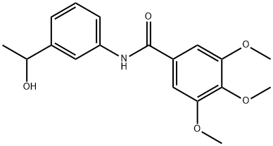 N-[3-(1-hydroxyethyl)phenyl]-3,4,5-trimethoxybenzamide 구조식 이미지