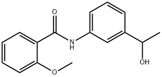 N-[3-(1-hydroxyethyl)phenyl]-2-methoxybenzamide 구조식 이미지