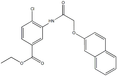 ethyl 4-chloro-3-{[(2-naphthyloxy)acetyl]amino}benzoate 구조식 이미지