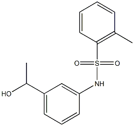 N-[3-(1-hydroxyethyl)phenyl]-2-methylbenzenesulfonamide 구조식 이미지