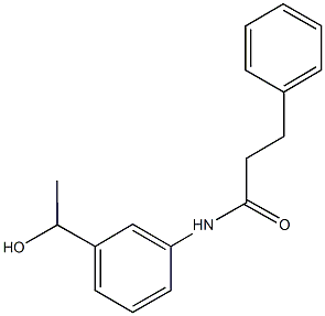 N-[3-(1-hydroxyethyl)phenyl]-3-phenylpropanamide 구조식 이미지