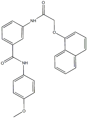 N-(4-methoxyphenyl)-3-{[(1-naphthyloxy)acetyl]amino}benzamide Structure