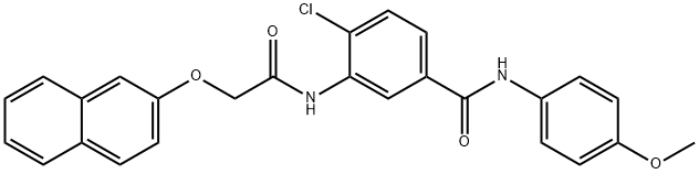 4-chloro-N-(4-methoxyphenyl)-3-{[(2-naphthyloxy)acetyl]amino}benzamide Structure