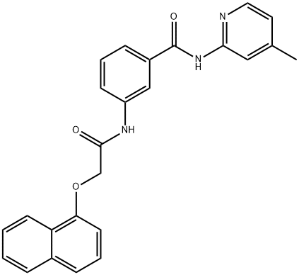 N-(4-methyl-2-pyridinyl)-3-{[(1-naphthyloxy)acetyl]amino}benzamide 구조식 이미지