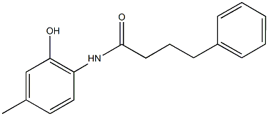 N-(2-hydroxy-4-methylphenyl)-4-phenylbutanamide 구조식 이미지