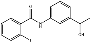 N-[3-(1-hydroxyethyl)phenyl]-2-iodobenzamide 구조식 이미지