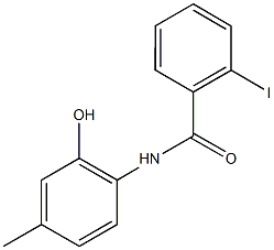 N-(2-hydroxy-4-methylphenyl)-2-iodobenzamide 구조식 이미지