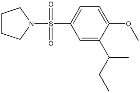 2-sec-butyl-4-(1-pyrrolidinylsulfonyl)phenyl methyl ether 구조식 이미지