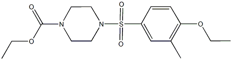 ethyl 4-[(4-ethoxy-3-methylphenyl)sulfonyl]-1-piperazinecarboxylate 구조식 이미지