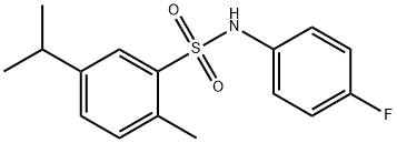 N-(4-fluorophenyl)-5-isopropyl-2-methylbenzenesulfonamide 구조식 이미지