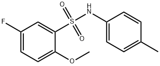 5-fluoro-2-methoxy-N-(4-methylphenyl)benzenesulfonamide 구조식 이미지