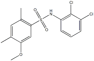 N-(2,3-dichlorophenyl)-5-methoxy-2,4-dimethylbenzenesulfonamide 구조식 이미지